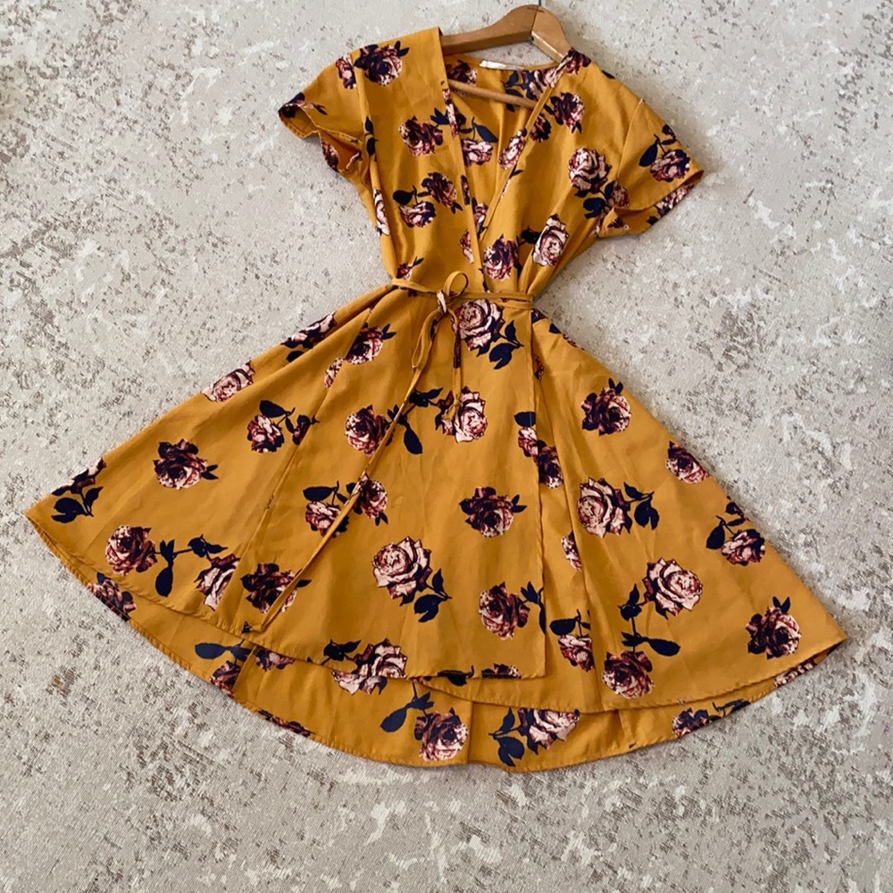 Floral wrap dress